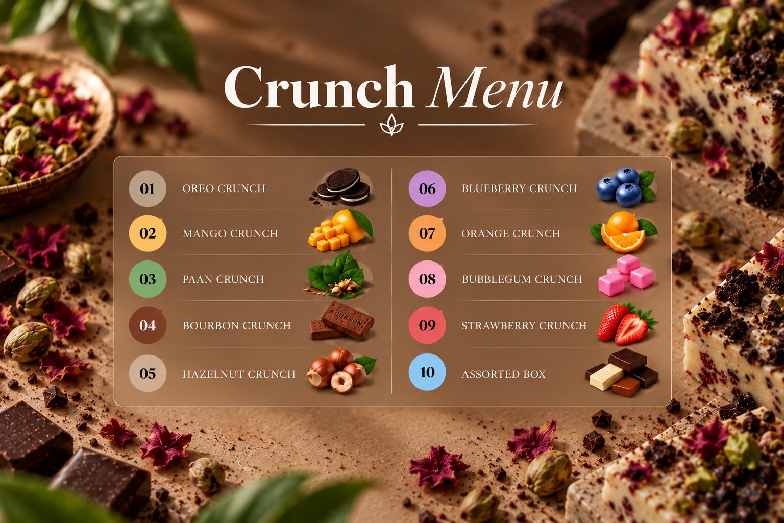 Jain Foods Crunch Menu
