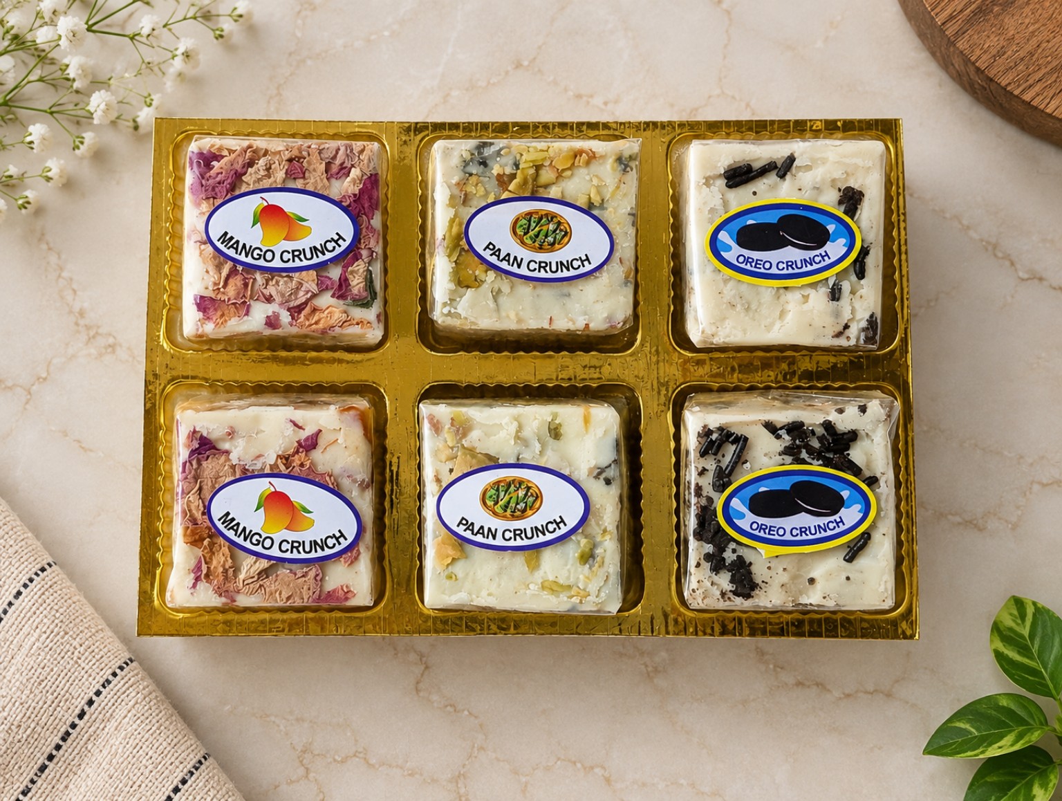 Jain Foods chocolate crunch tray